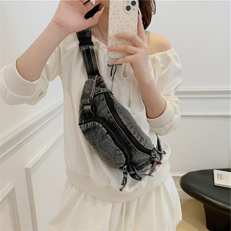 Women Bags Pack - 1pcs Crossbody Bag Denim Simple Washed
