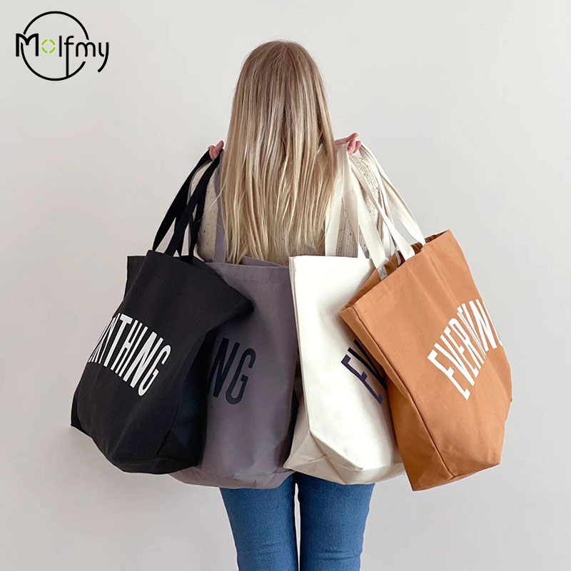 Women Bags Low Price - Large Capacity Canvas Tote Bag Extra