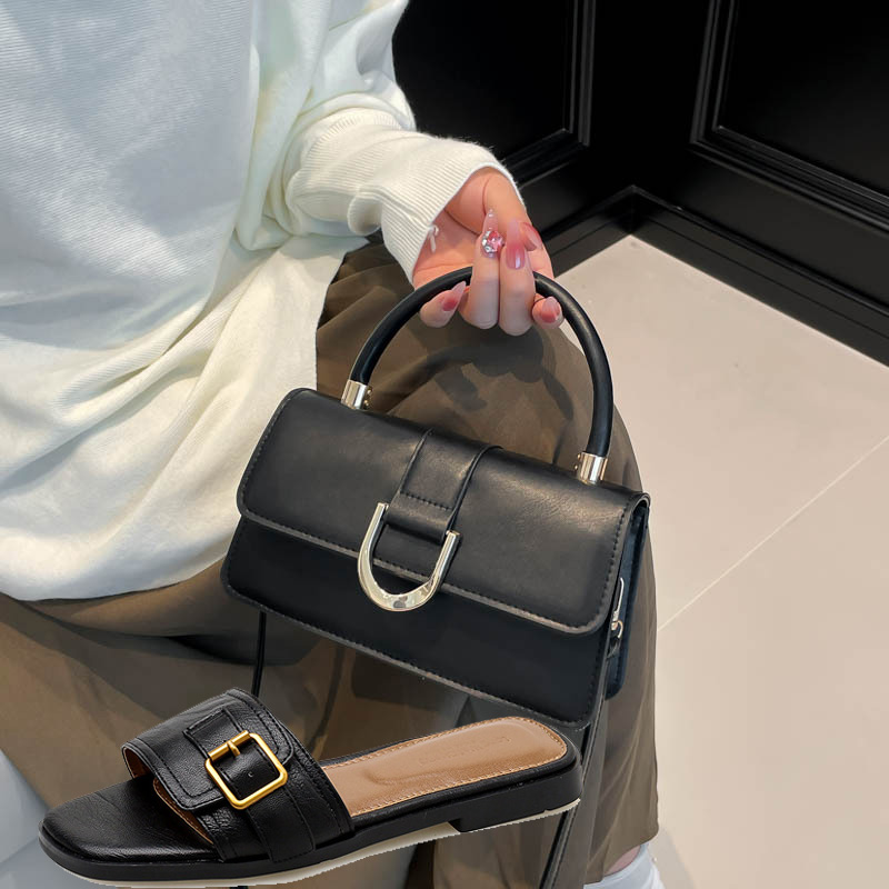Women Bags And Shoes - Women's Summer New Retro Square Head