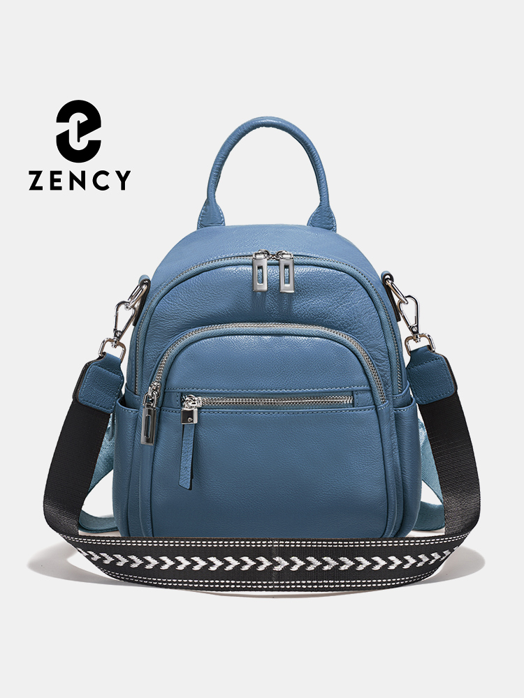 Women Bags For Work - Zency Genuine Leather Small Backpack Knapsack