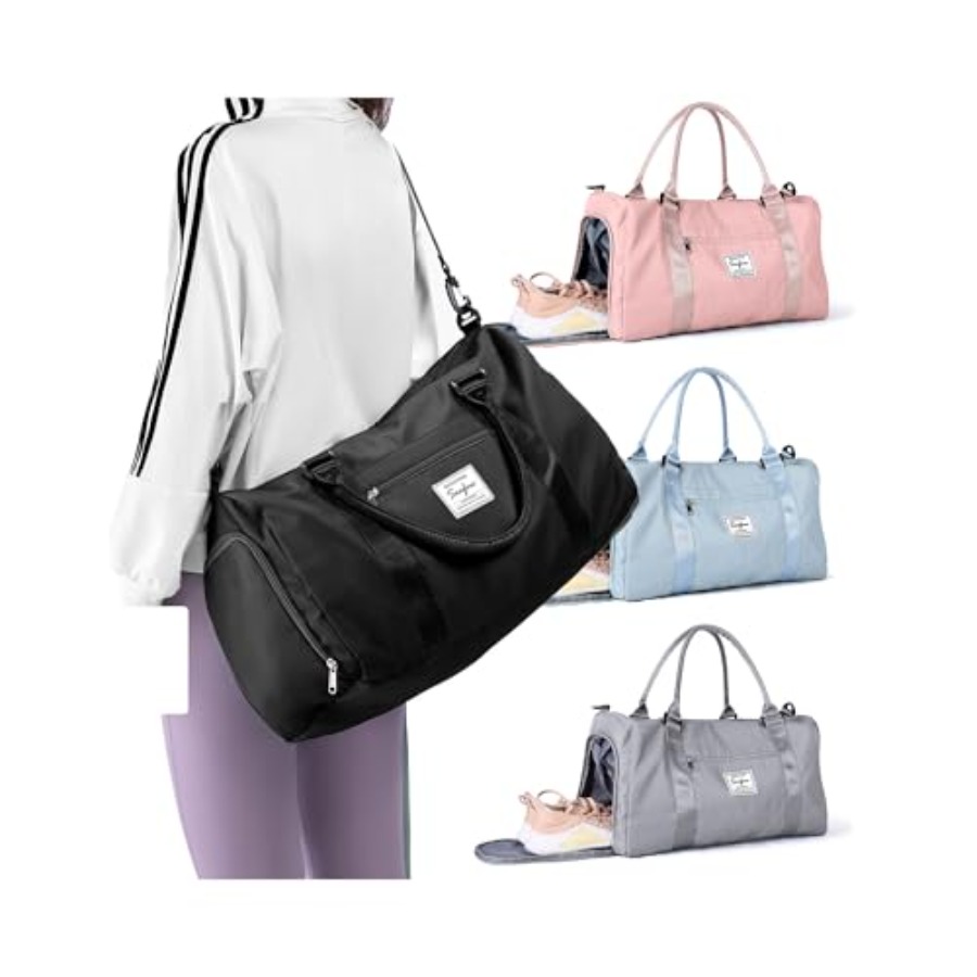 Women Bags And Shoes - Small Black Sports Gym Duffel Bags