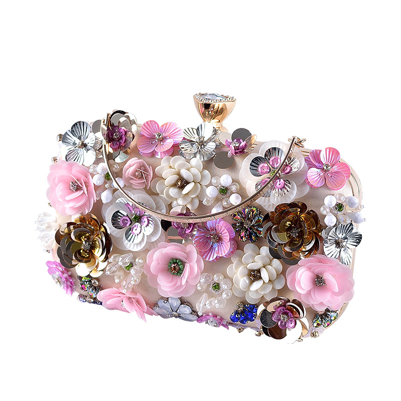 Mini Purse Chain - Fashion Women Bags Flower Diamonds Embroidery