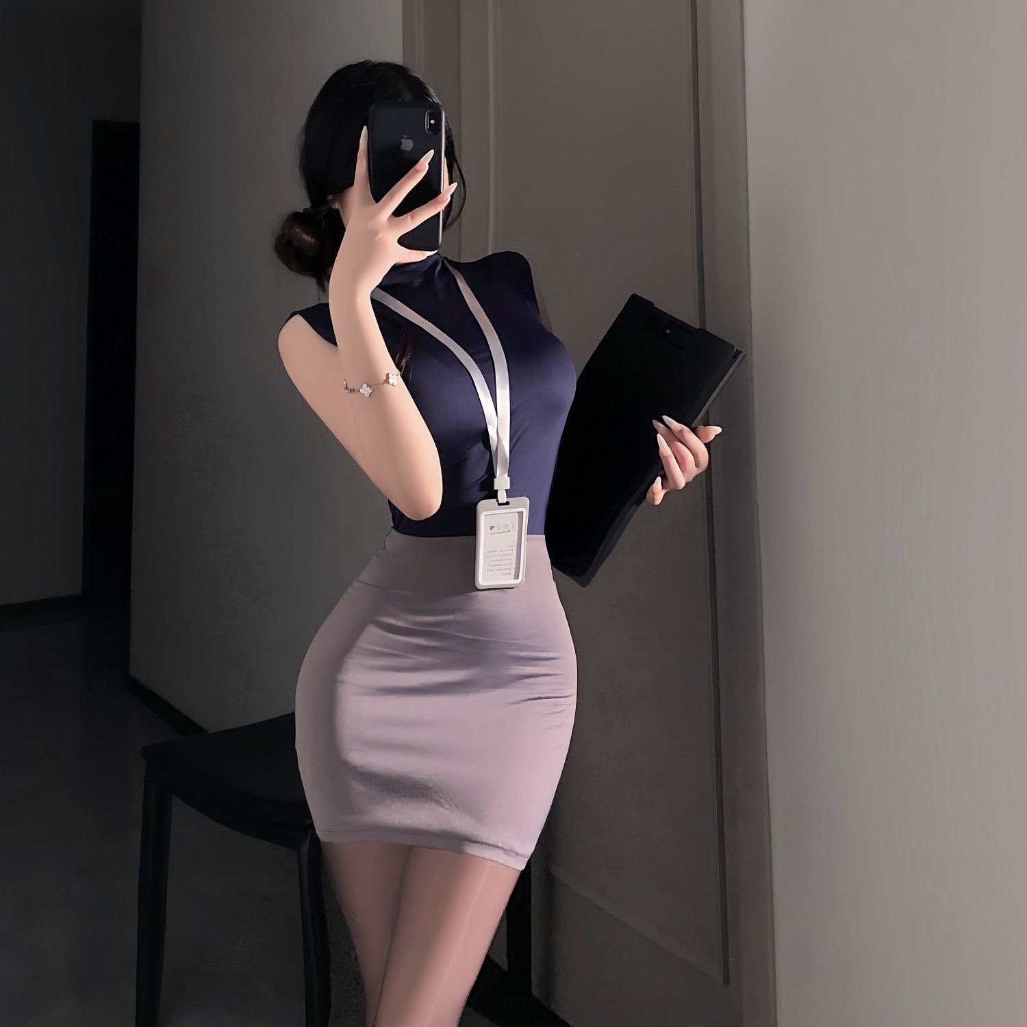 Women Bags Office - Sweet Skirts Set OL Sexy Pure