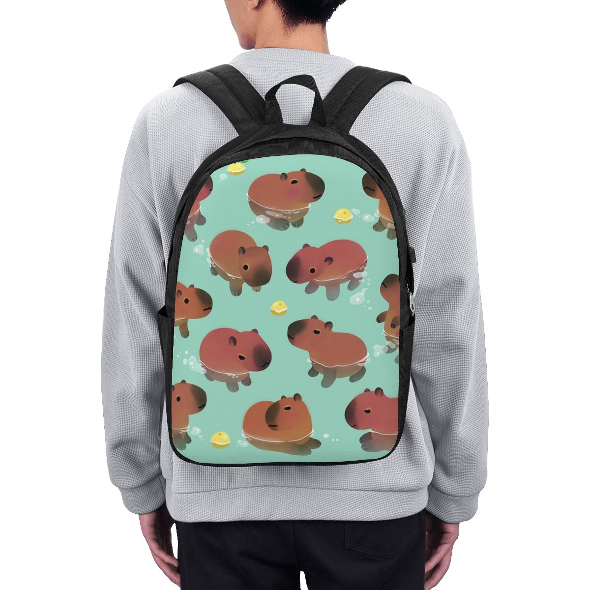 Capybara Animal Pattern Backpa - Women Bags Laptop ulasan dan harga