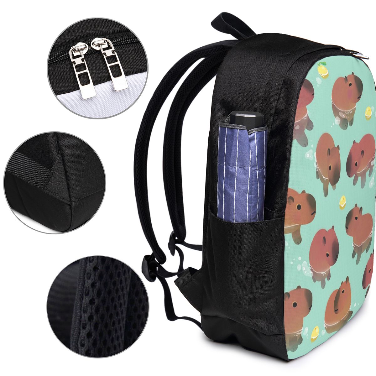 Capybara Animal Pattern Backpa - Women Bags Laptop ulasan dan harga
