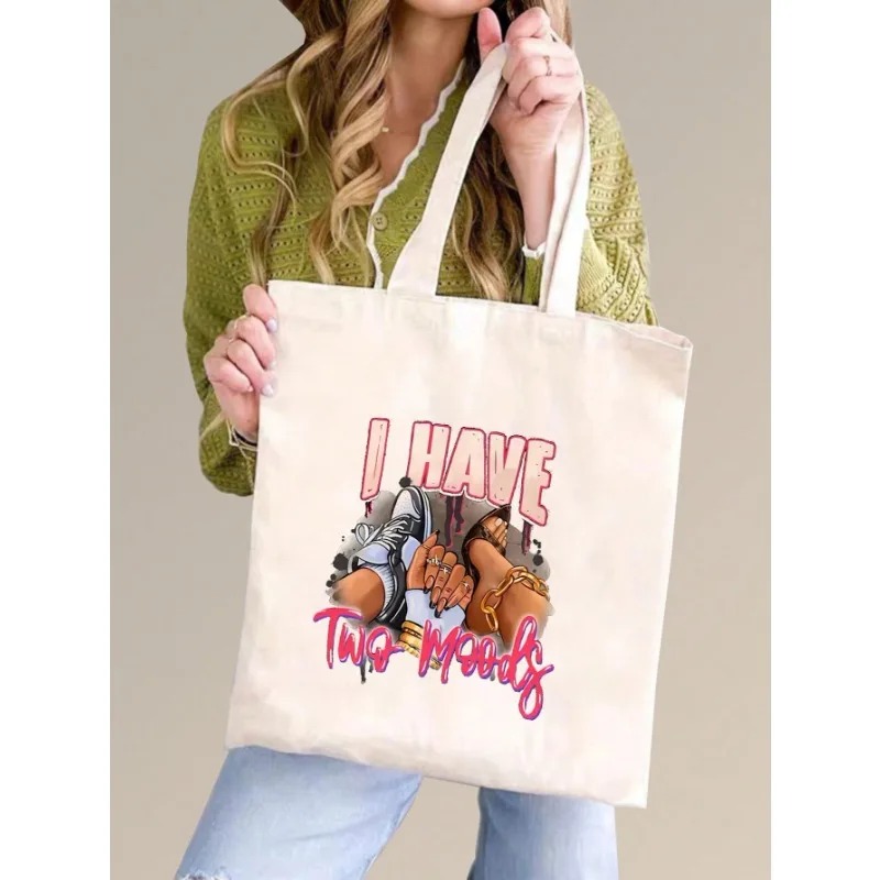 ROMWE Kawaii Bow Pattern Canva - Women Bags For Work ulasan dan harga