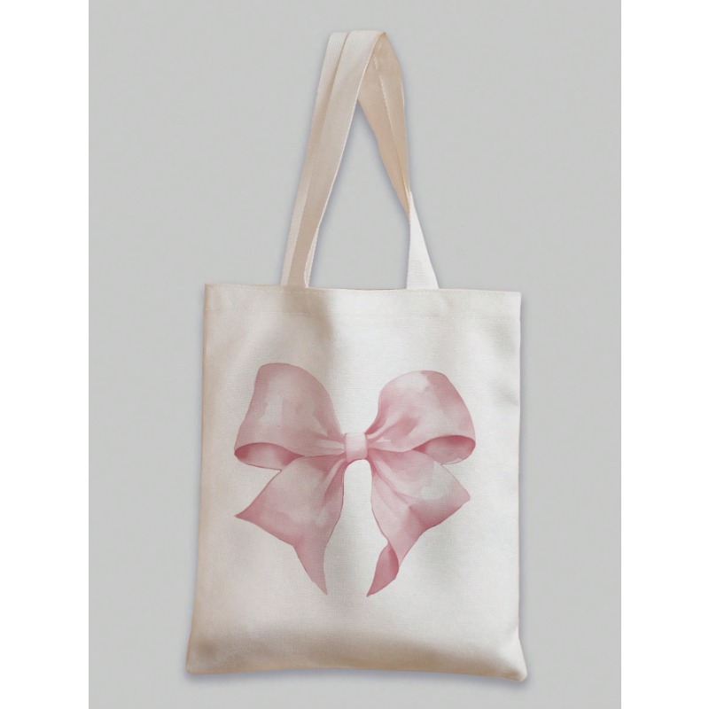 ROMWE Kawaii Bow Pattern Canva - Women Bags For Work ulasan dan harga