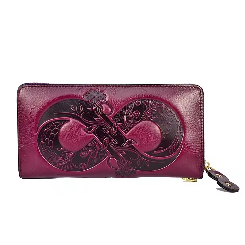 Large Genuine Leather Wallet W - Mini Purse Chain ulasan dan harga