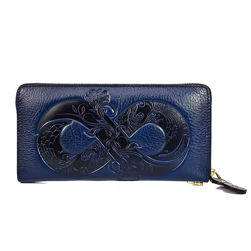 Large Genuine Leather Wallet W - Mini Purse Chain ulasan dan harga