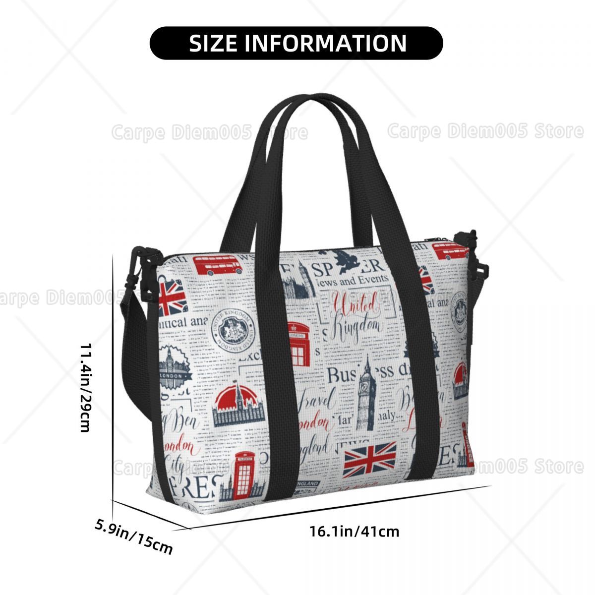 Vintage UK London Newspaper Tr - Women Bags Uk ulasan dan harga