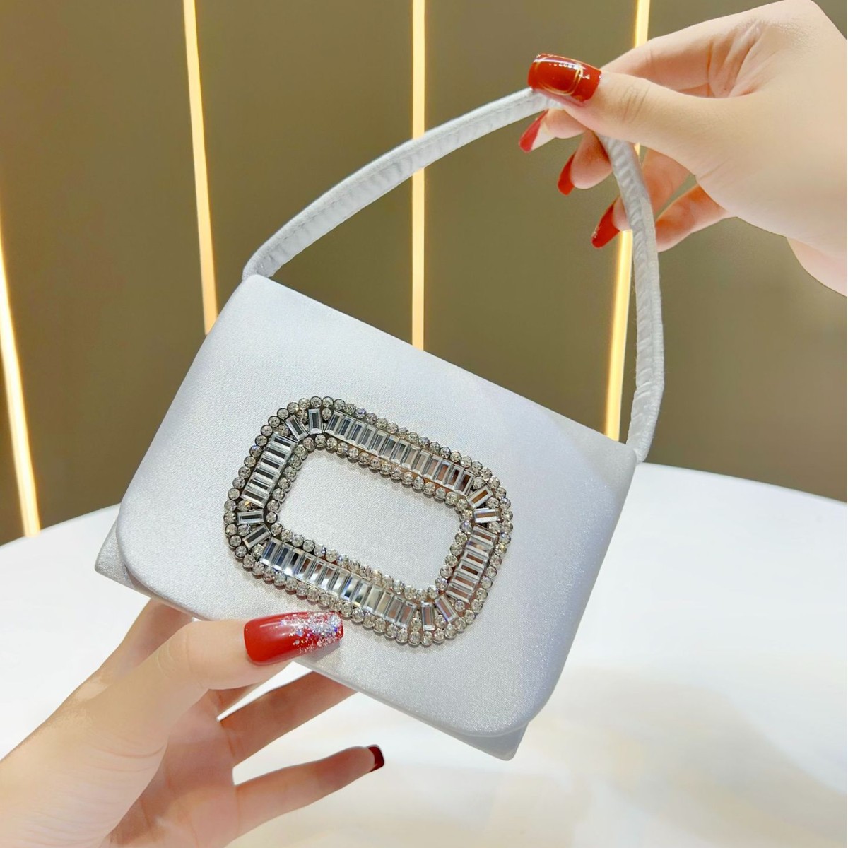 Luxury Mini Square Handbag Wom - Mini Purse Chain ulasan dan harga