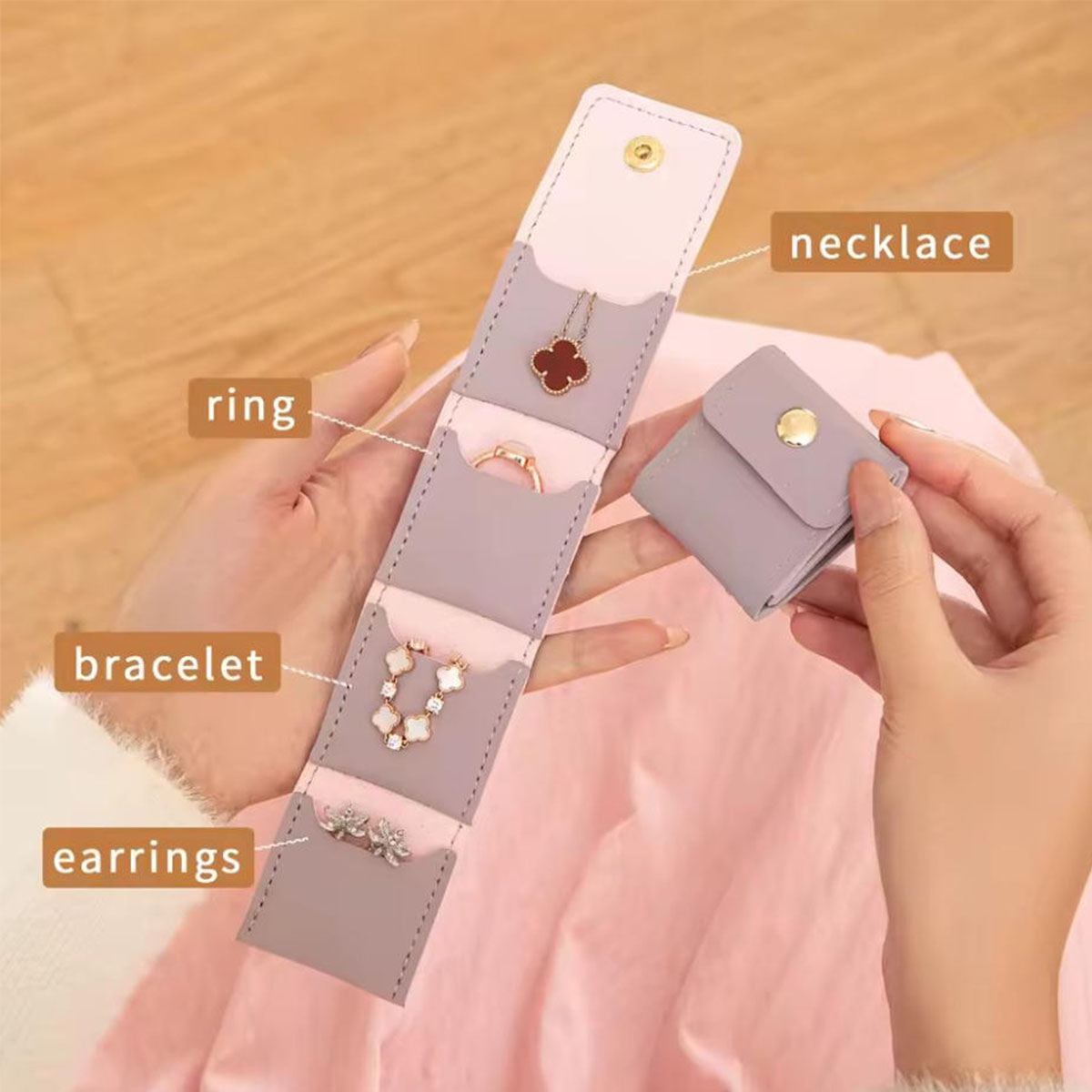 Portable Multi-pocket Jewelry  - Women Bags Office ulasan dan harga
