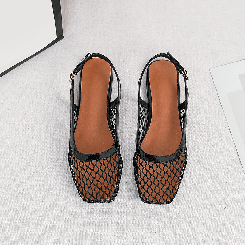 Mesh square head slippers bag  - Women Bags And Shoes ulasan dan harga