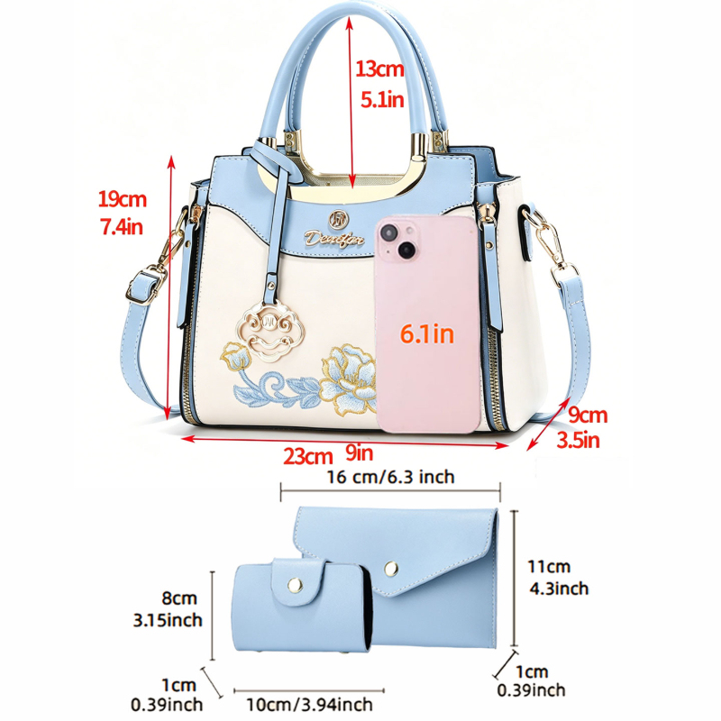 3-piece set of high-quality em - Women Bags For Work ulasan dan harga