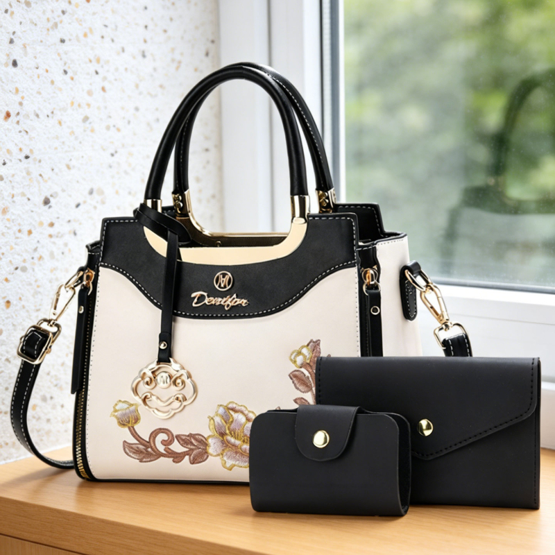 3-piece set of high-quality em - Women Bags For Work ulasan dan harga