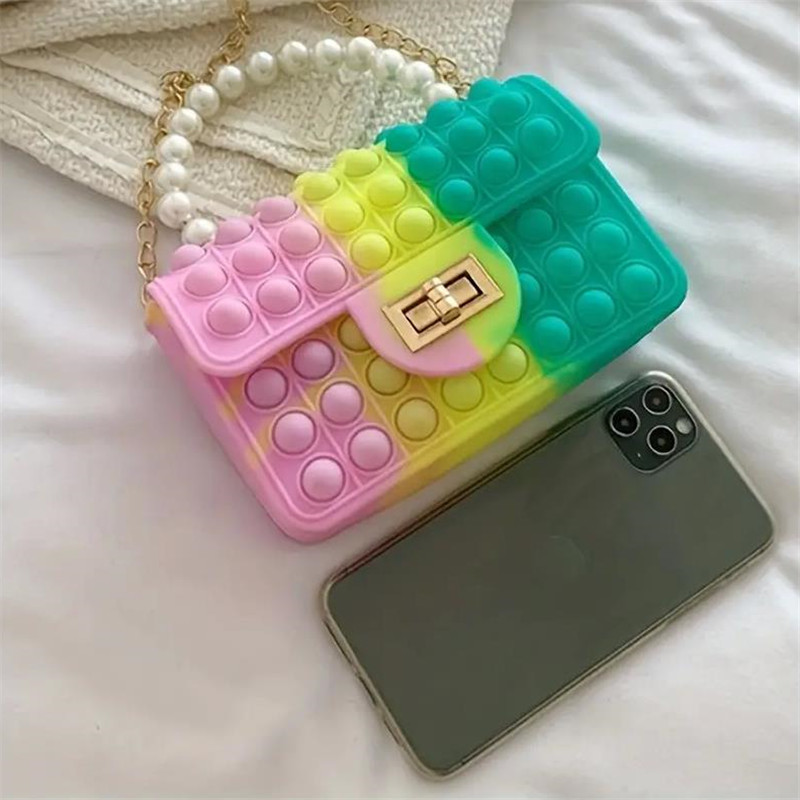 Silicone Love Bubble Jelly Bag - Mini Purse Chain ulasan dan harga