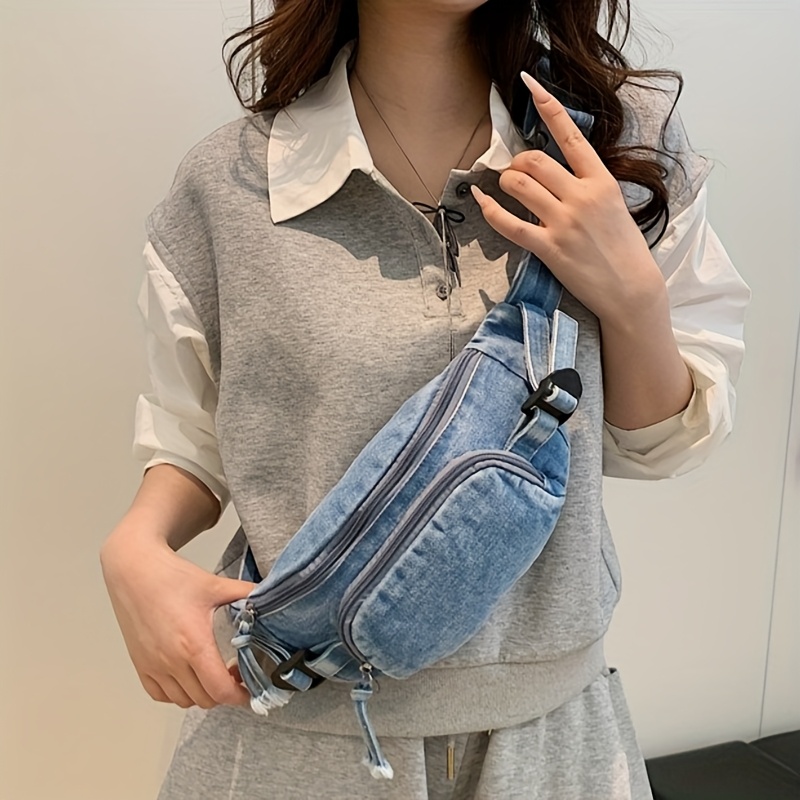 1pcs Crossbody Bag Denim Simpl - Women Bags Pack ulasan dan harga