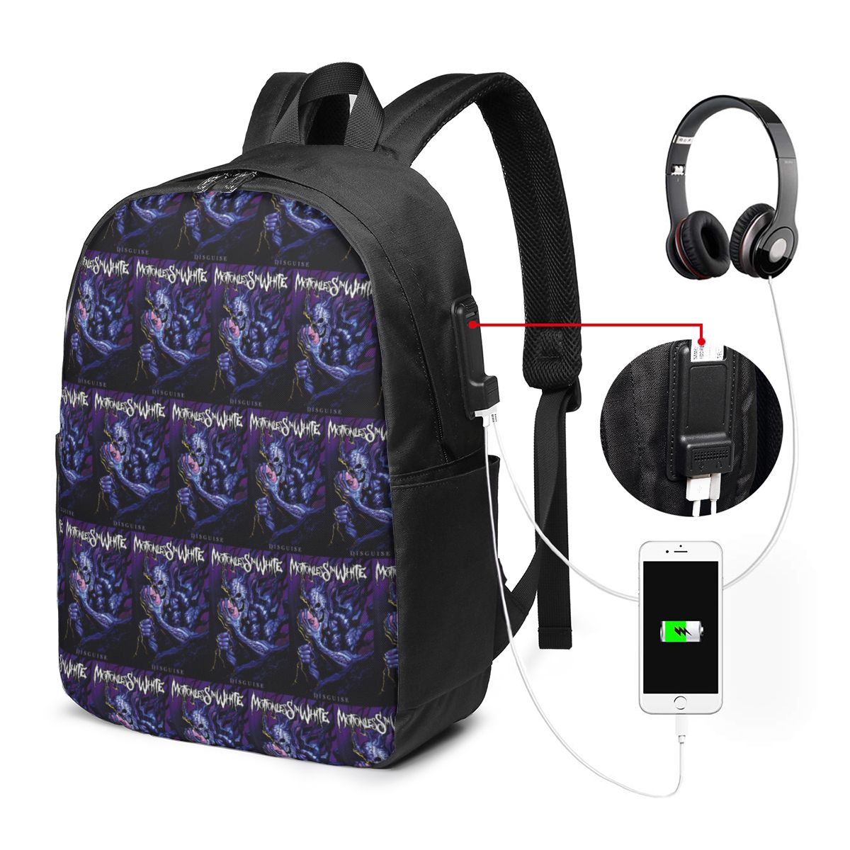 Motionless In White Backpack T - Women Bags Laptop ulasan dan harga