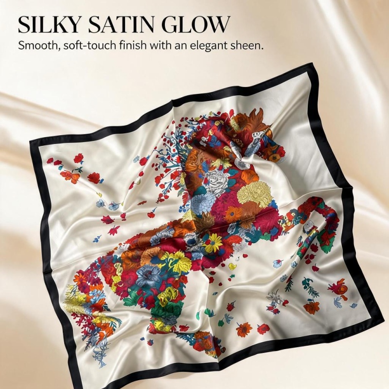 Women 65X65CM 100% Silk Square - Women Bags Office ulasan dan harga