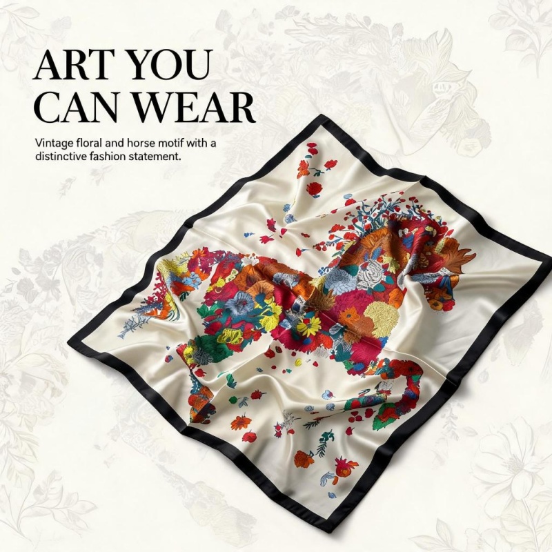 Women 65X65CM 100% Silk Square - Women Bags Office ulasan dan harga