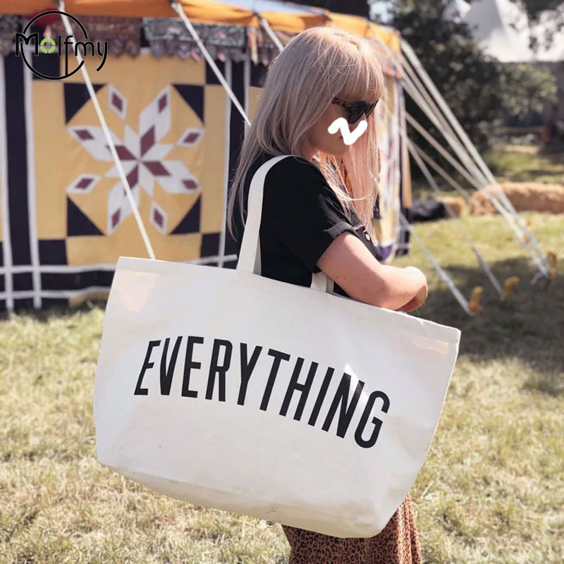 Large Capacity Canvas Tote Bag - Women Bags Low Price ulasan dan harga