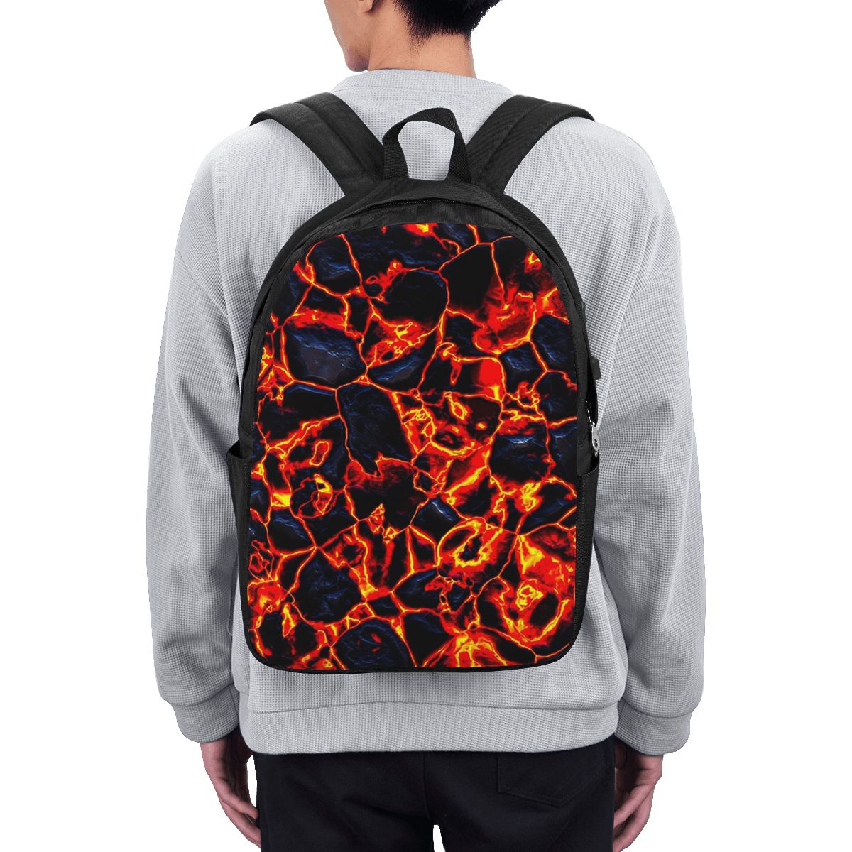 Magma Volcano Lava Fire Backpa - Women Bags Laptop ulasan dan harga