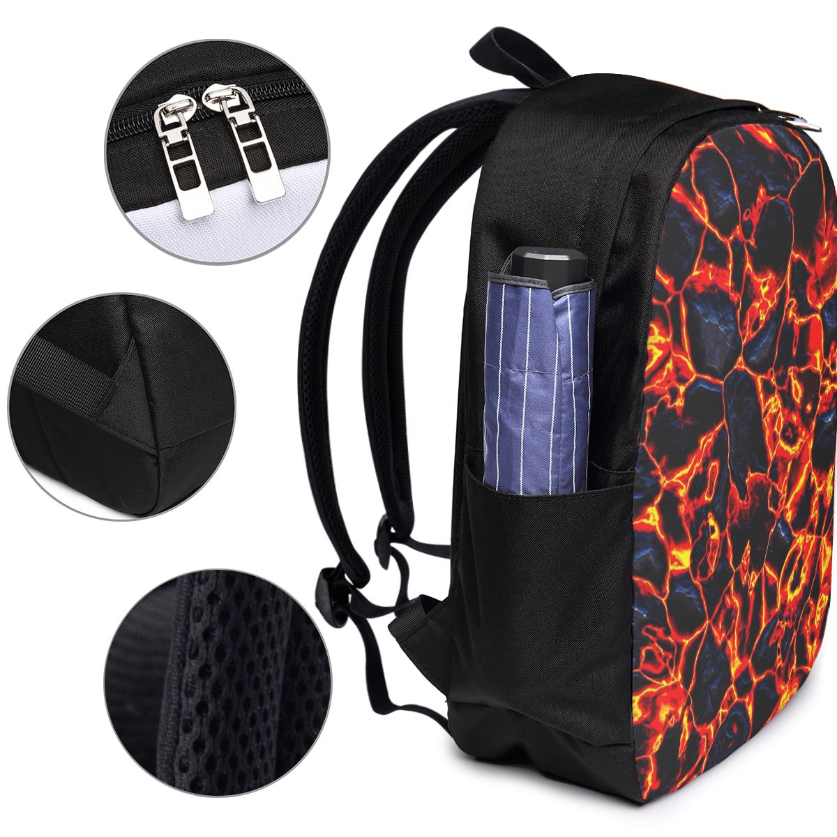 Magma Volcano Lava Fire Backpa - Women Bags Laptop ulasan dan harga