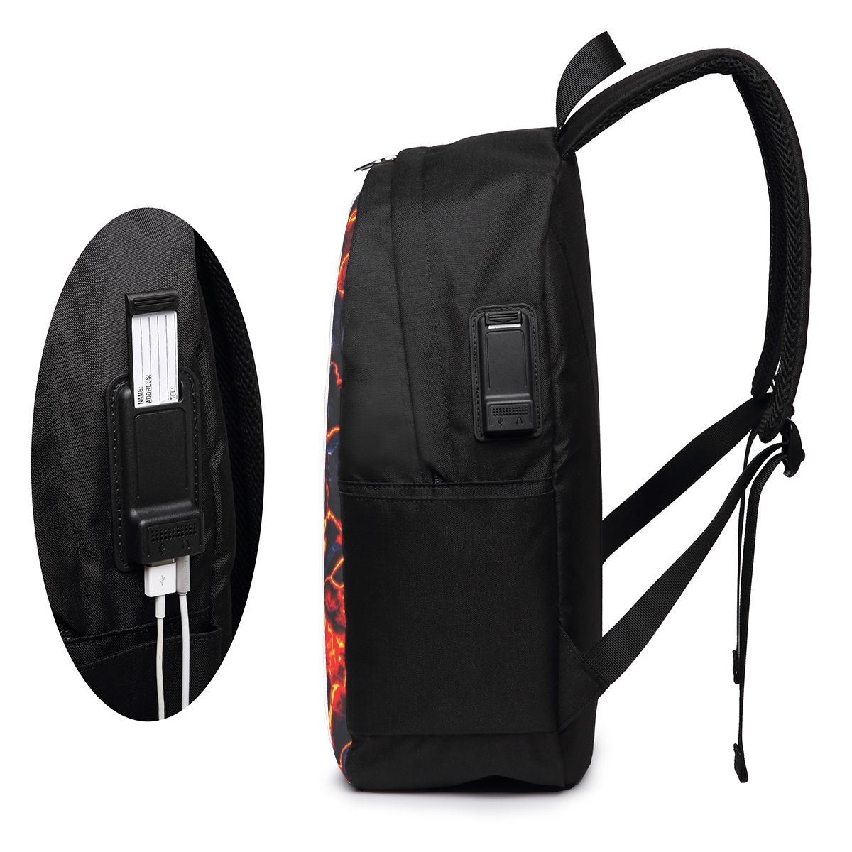 Magma Volcano Lava Fire Backpa - Women Bags Laptop ulasan dan harga