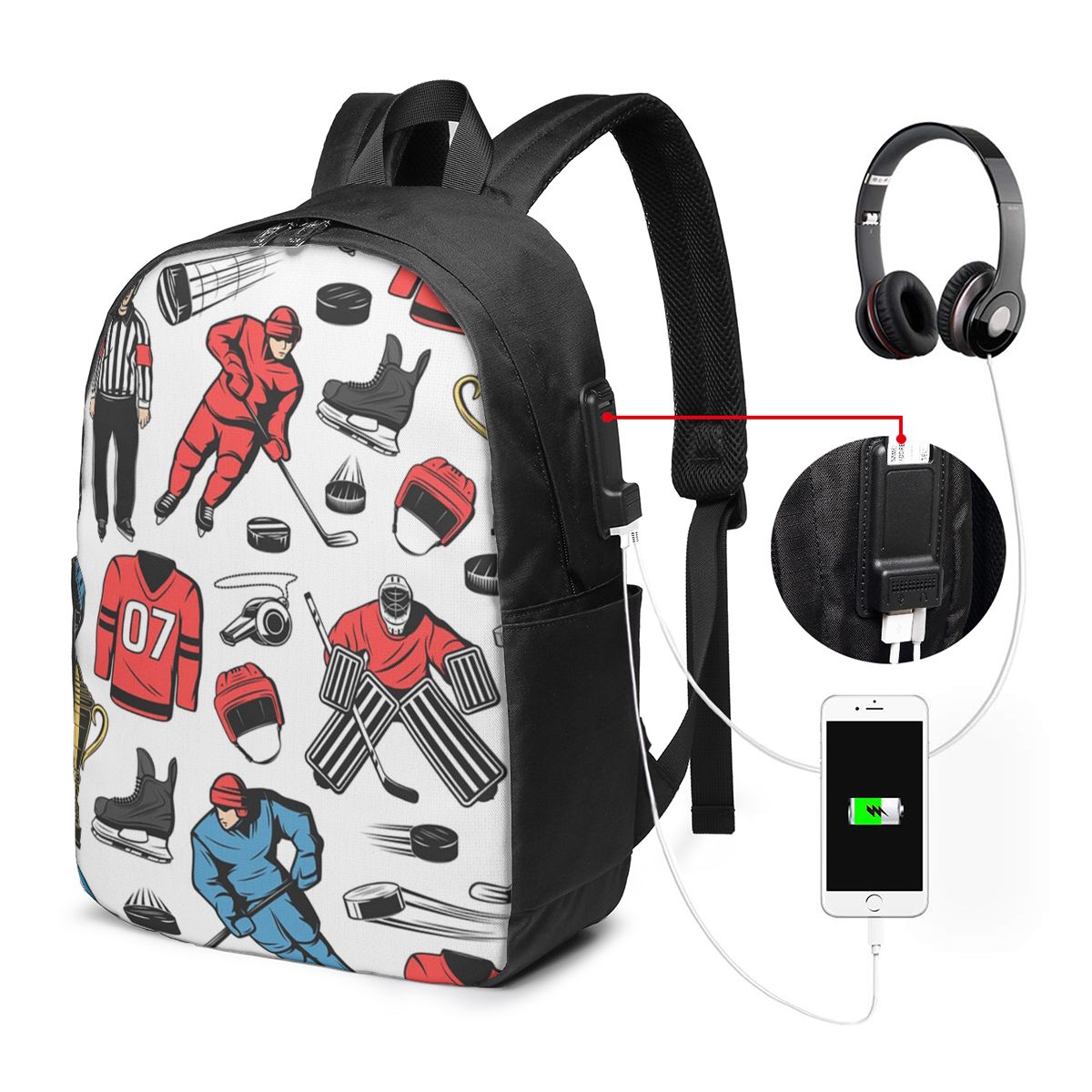 Ice Hockey Players On Rink Bac - Women Bags Laptop ulasan dan harga