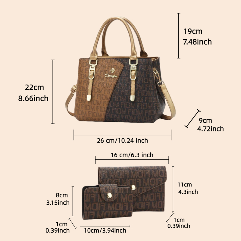 3-piece women's bag set, luxur - Women Bags Luxury ulasan dan harga