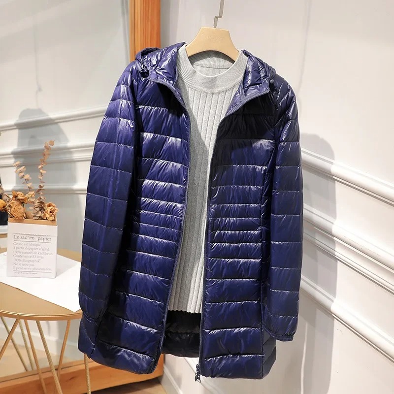 Female Long Down Jacket Light  - Women Bags Office ulasan dan harga