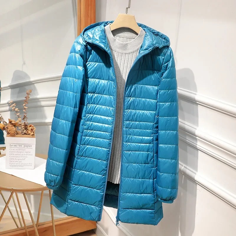 Female Long Down Jacket Light  - Women Bags Office ulasan dan harga