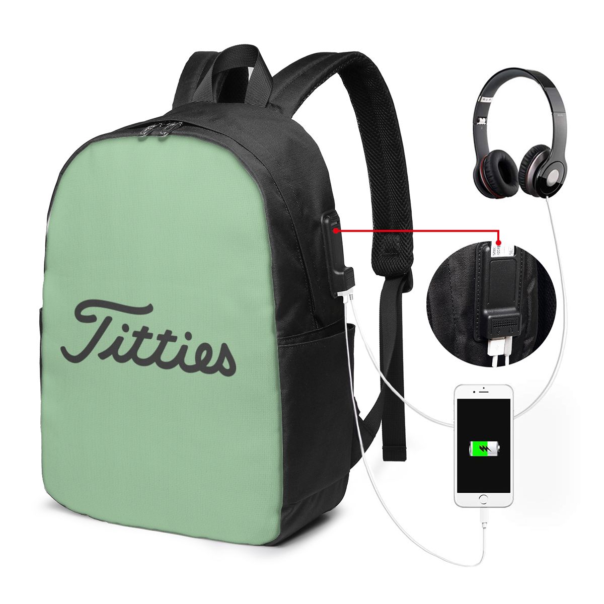 Titties Golf Ball Backpack Tra - Women Bags Laptop ulasan dan harga