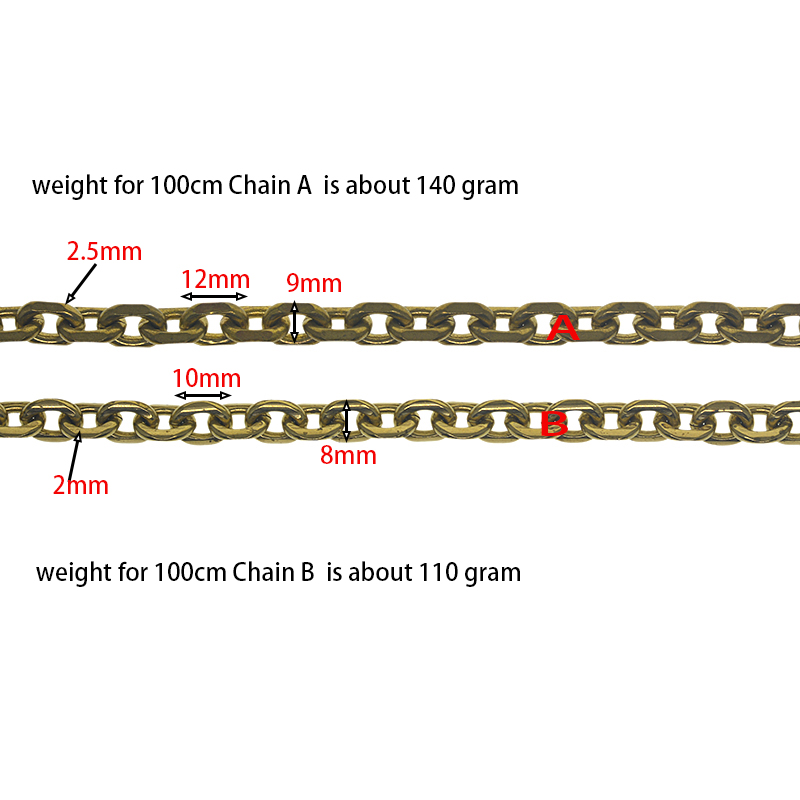 custom length  biker brass mad - Mini Purse Chain ulasan dan harga