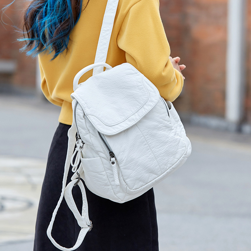Women's Backpack White Washed  - Mini Backpack Women ulasan dan harga