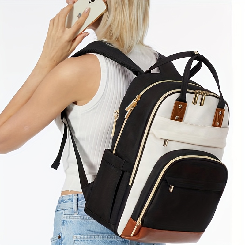 Women Two Tone Laptop Backpack - Women Bags Laptop ulasan dan harga