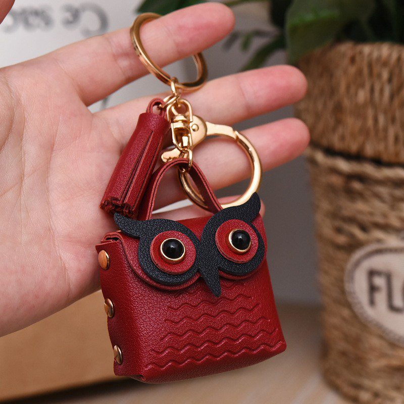 1PC Cute Key Bag Owl Coin Purs - Mini Purse Chain ulasan dan harga