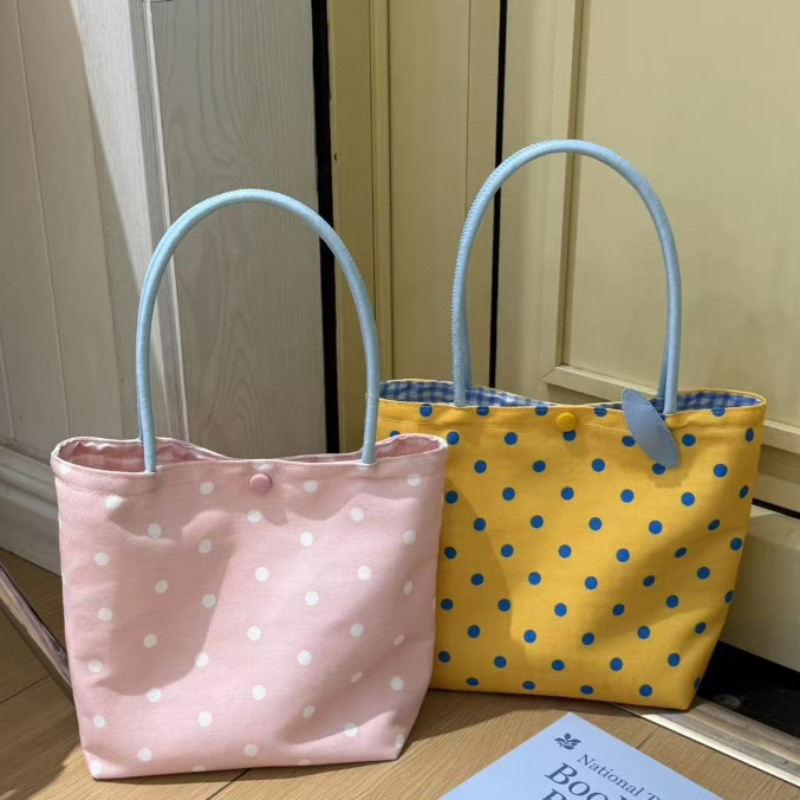 Korean Polka Dot Nylon Canvas  - Women Bags For Work ulasan dan harga