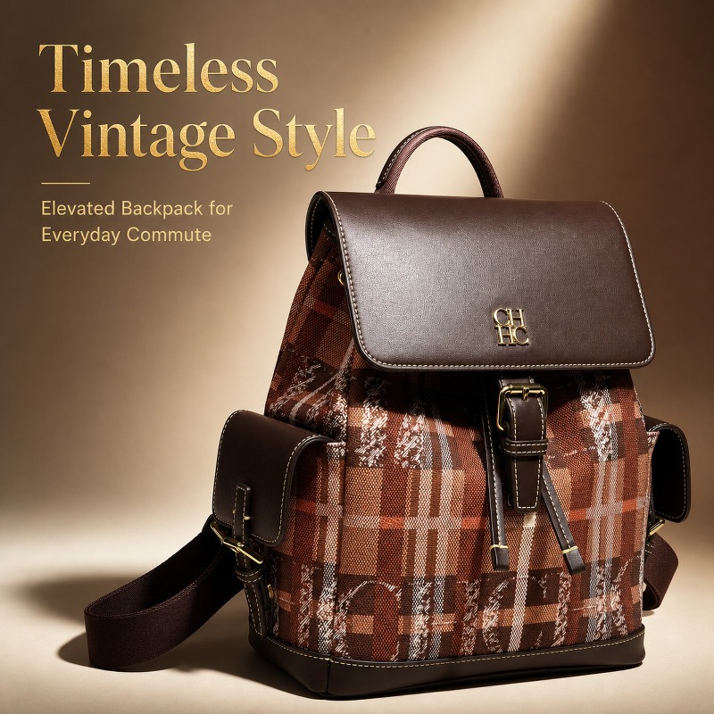 CHHC Fashion Color Block Backp - Women Bags Luxury ulasan dan harga