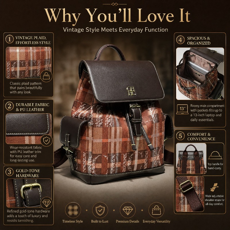 CHHC Fashion Color Block Backp - Women Bags Luxury ulasan dan harga