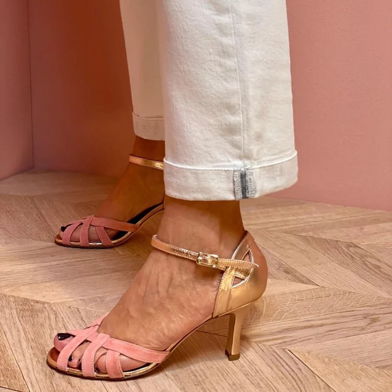 Summer Color Blocked High-heel - Women Bags And Shoes ulasan dan harga