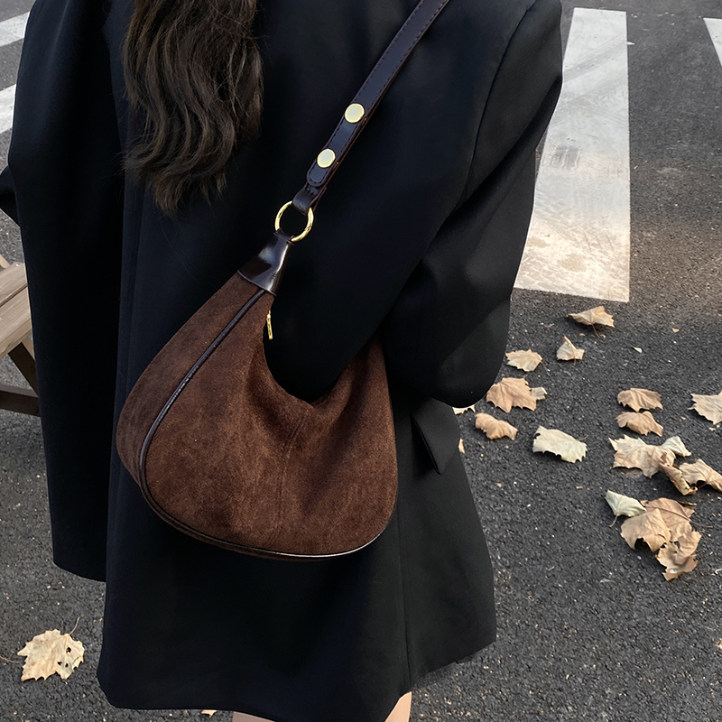 LEFTSIDE Women Small Suede Sho - Women Bags Trend 2025 ulasan dan harga