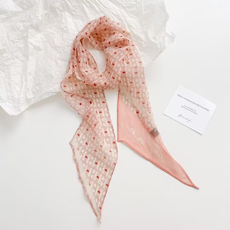 Vintage Printed Chiffon Scarf  - Women Bags Office ulasan dan harga