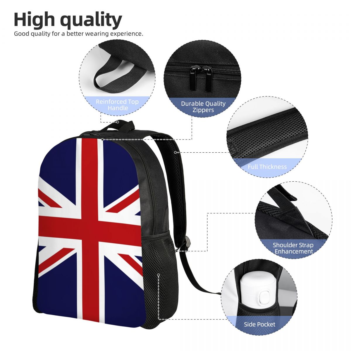 Union Jack Flag Of The UK Back - Women Bags Uk ulasan dan harga