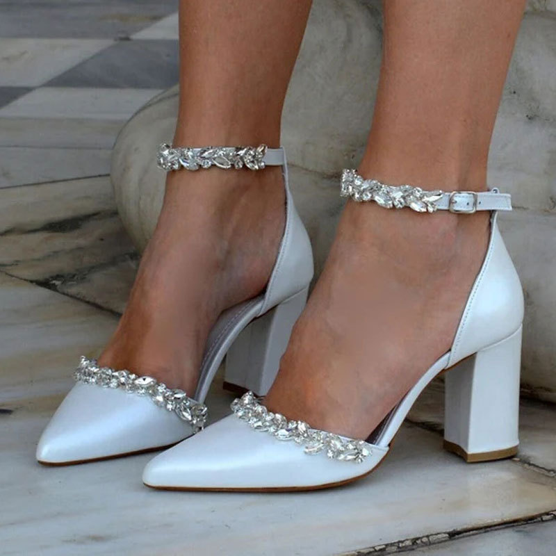 Pointed High Heel Thick Heel S - Women Bags And Shoes ulasan dan harga