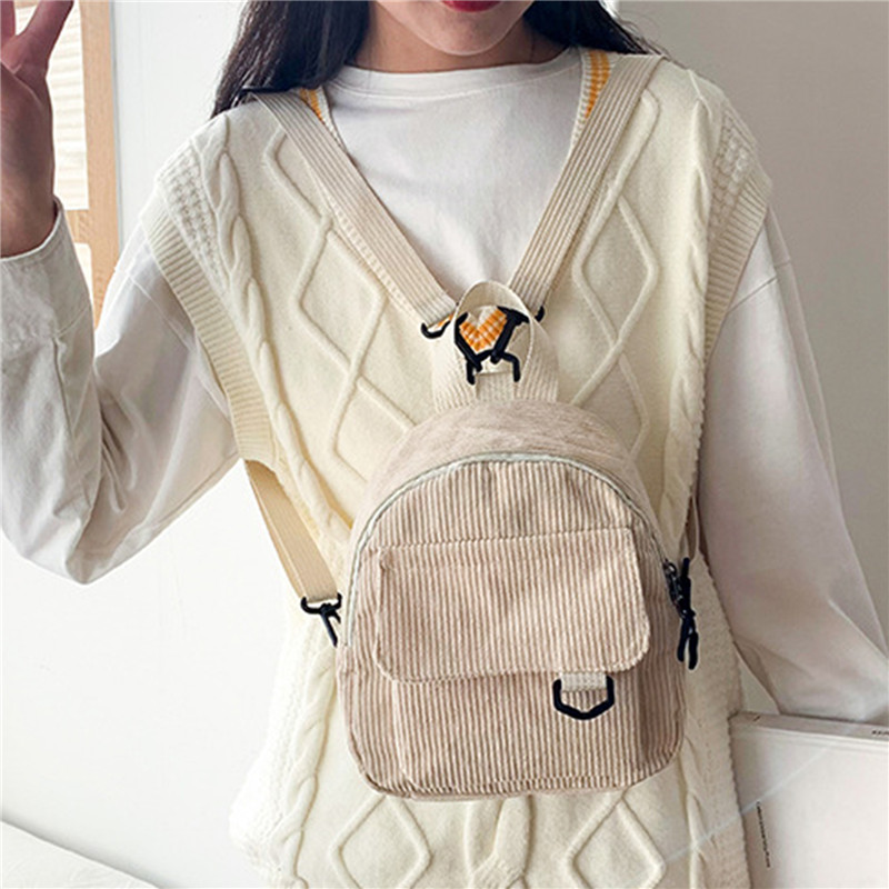 Solid Color Mini Backpack Cord - Mini Backpack Women ulasan dan harga