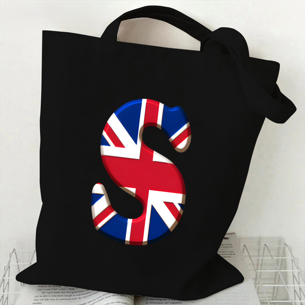 A-Z 26 Letter Canvas Tote Bag  - Women Bags Uk ulasan dan harga