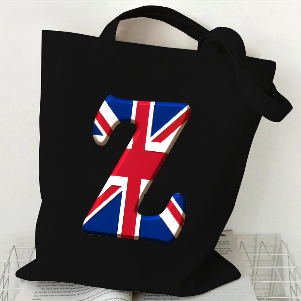 A-Z 26 Letter Canvas Tote Bag  - Women Bags Uk ulasan dan harga