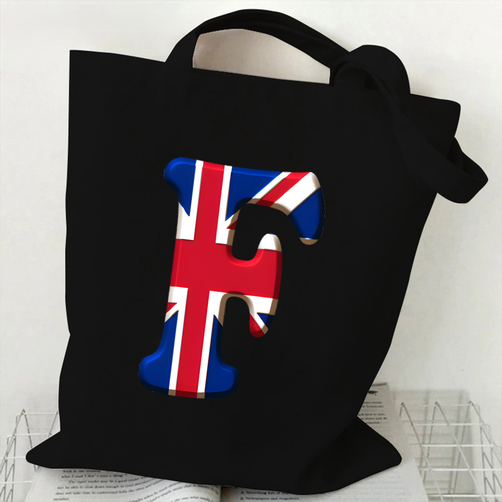 A-Z 26 Letter Canvas Tote Bag  - Women Bags Uk ulasan dan harga
